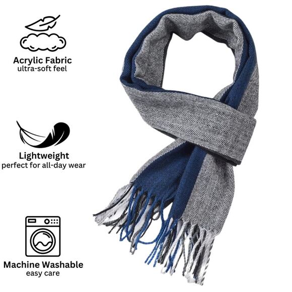 Alpine Swiss Mens Scarf Softer Than Cashmere Scarves Plaids Womens Winter Shawl - Picture 3 of 8